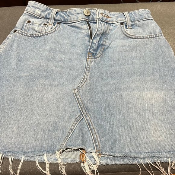 blue denim skirt - Picture 1 of 5